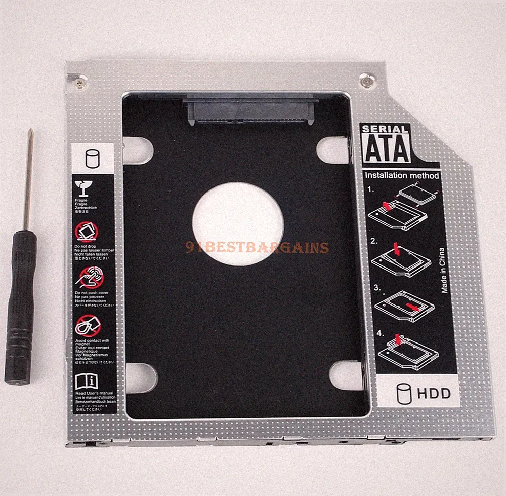 2nd HD SSD Hard Drive Caddy Ultrabay SLIM For Lenovo Y410 Y510P Y510PT Z400 Z500