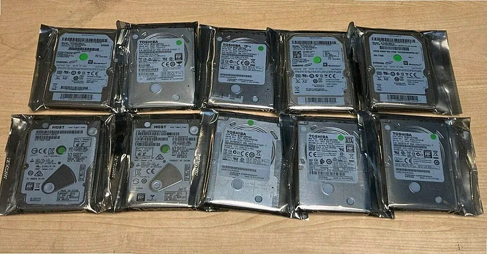 Lot of 10 500GB SATA 2.5" Laptop Hard Drive HD laptop WD HGST Seagate Slim