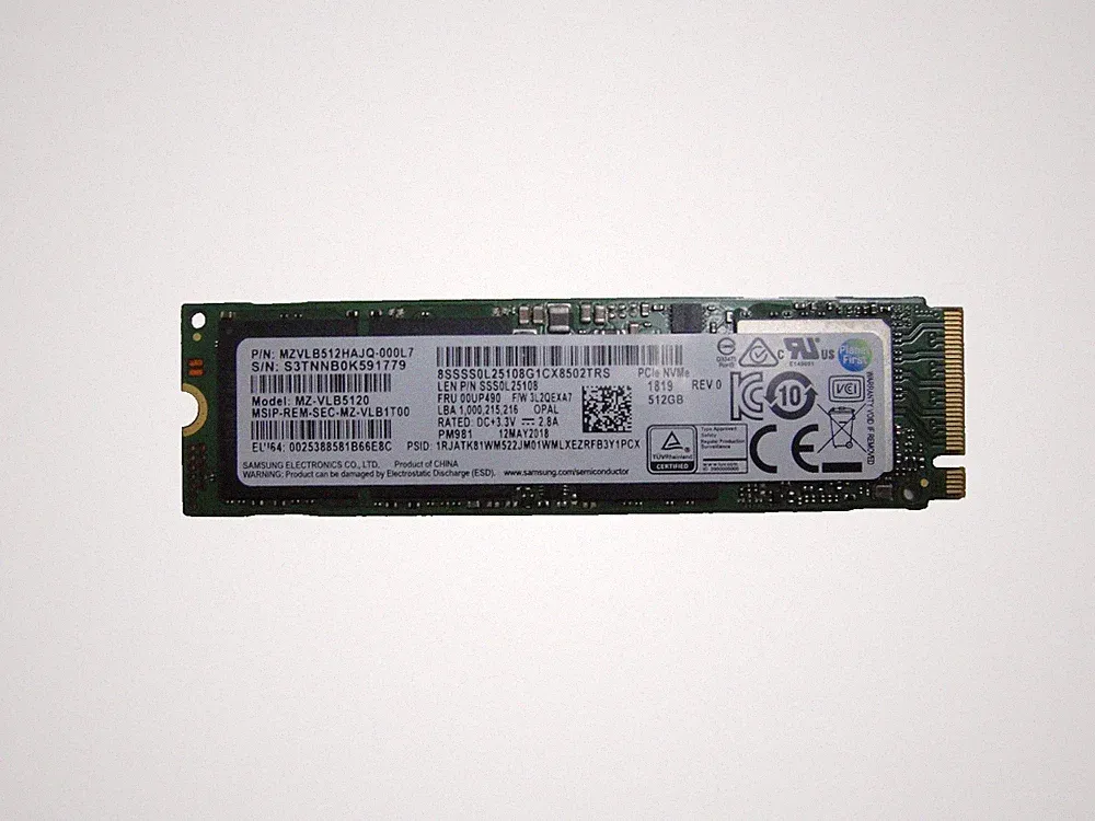 Lenovo 512GB Hard Drive- MZ-VLB5120 MZVLB512HAJQ-000L7 Samsung w/Windows 11 Pr0