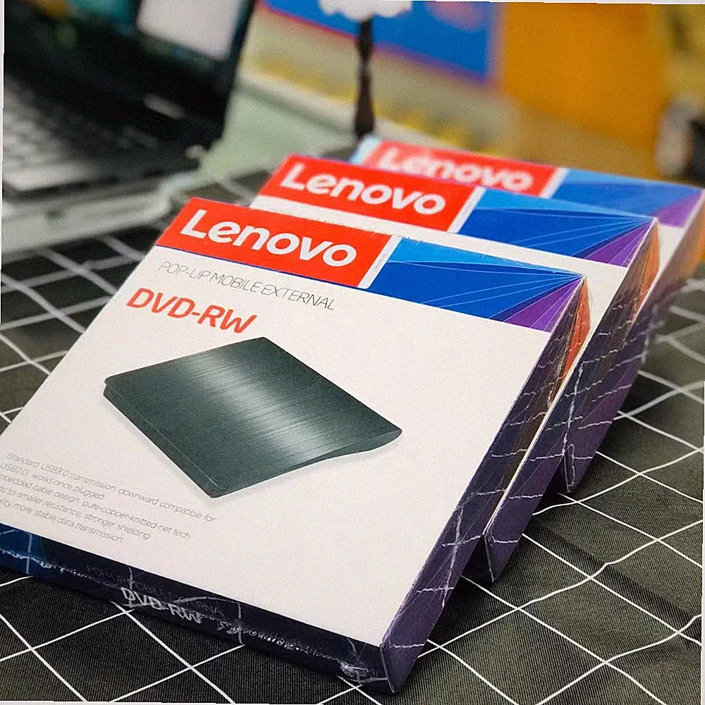 Lenovo External CD/DVD Drive USB-C+USB3.0 2 in 1 Optical Burner For Apple Mac&Pc