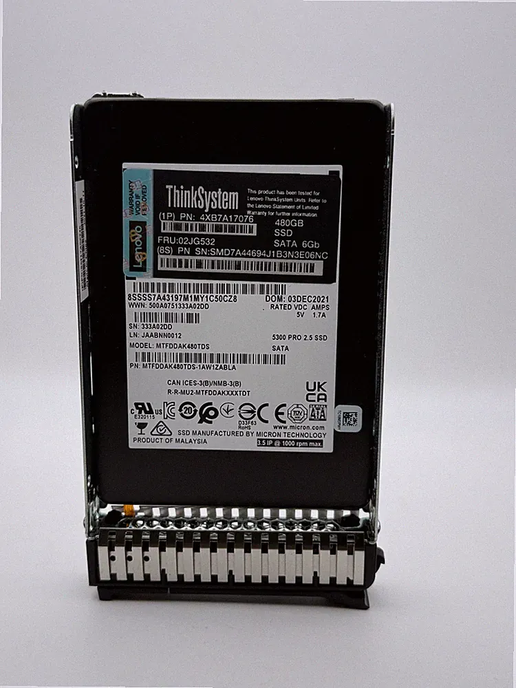 Lenovo Micron 02JG532 MTFDDAK480TDS 480GB 2.5" SATA 6Gbps SSD ThinkSystem