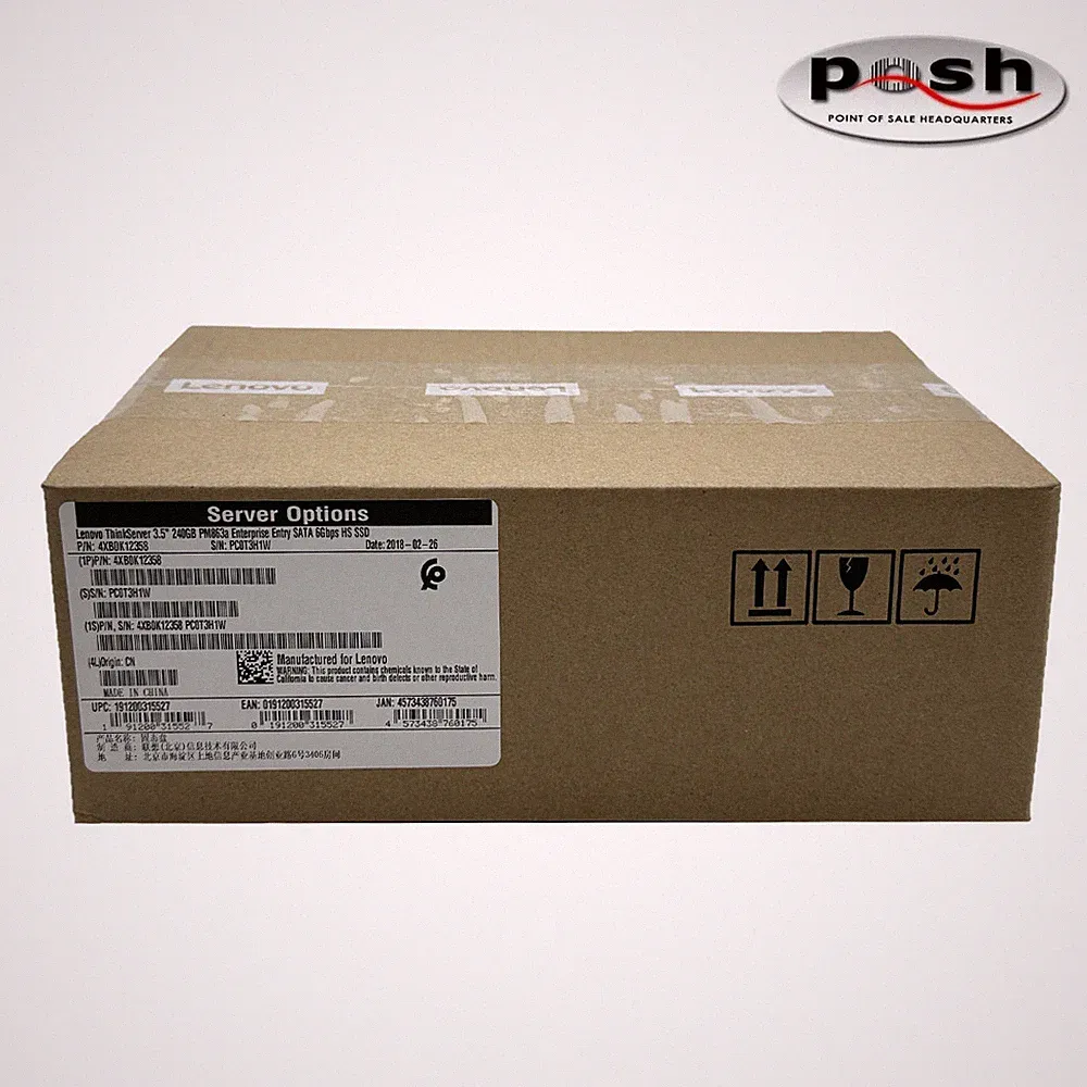 Lenovo ThinkServer 3.5" 240GB PM863a Enterprise Entry SATA 6Gbps HS SSD 4XB0K123